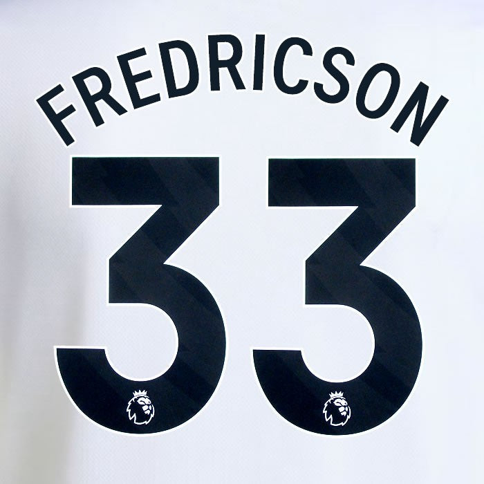 2025 2026 MANCHESTER UNITED FREDRICSON 33 AWAY BLACK PLAYER SIZE NAMESET