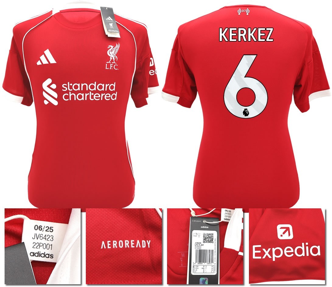 BNWT 2025 2026 LIVERPOOL ADIDAS HOME SHIRT KERKEZ 6