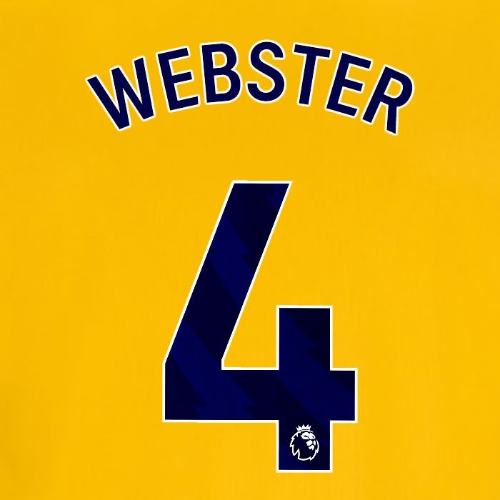 2025 2026 OFFICIAL BRIGHTON WEBSTER 4 3RD BLUE PLAYER SIZE NAMESET