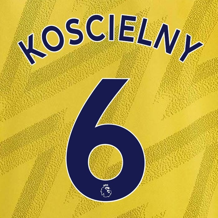 ARSENAL 2019-23 KOSCIELNY 6 OFFICIAL AVERY DENNISON NAVY PLAYER SIZE NAME SET