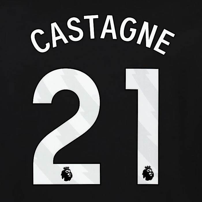 2023 2024 OFFICIAL FULHAM AVERY DENNISON CASTAGNE 21 3RD PLAYER SIZE NAMESET
