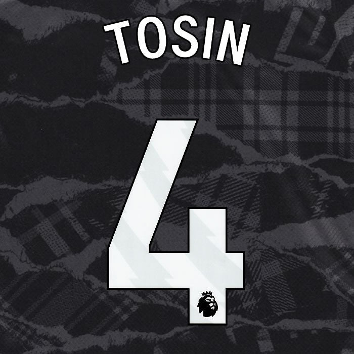 2024 2025 OFFICIAL CHELSEA TOSIN 4 WHITE 3RD PLAYER SIZE NAMESET