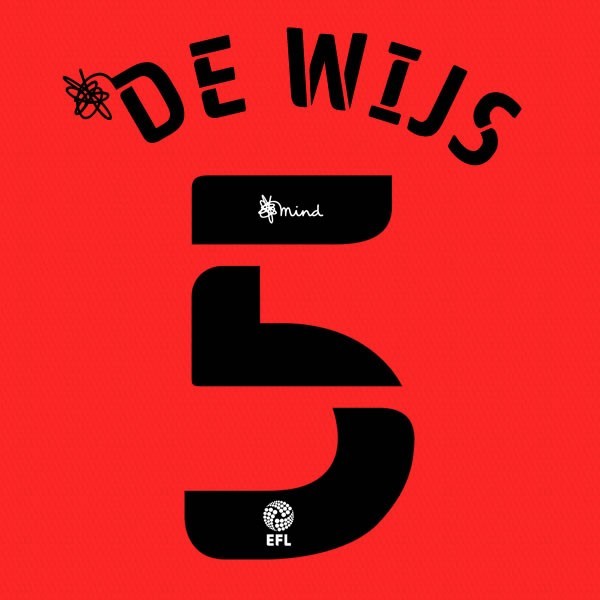 QPR 2020 2021 OFFICIAL DE WIJS 5 AWAY PLAYER SIZE NAME SET