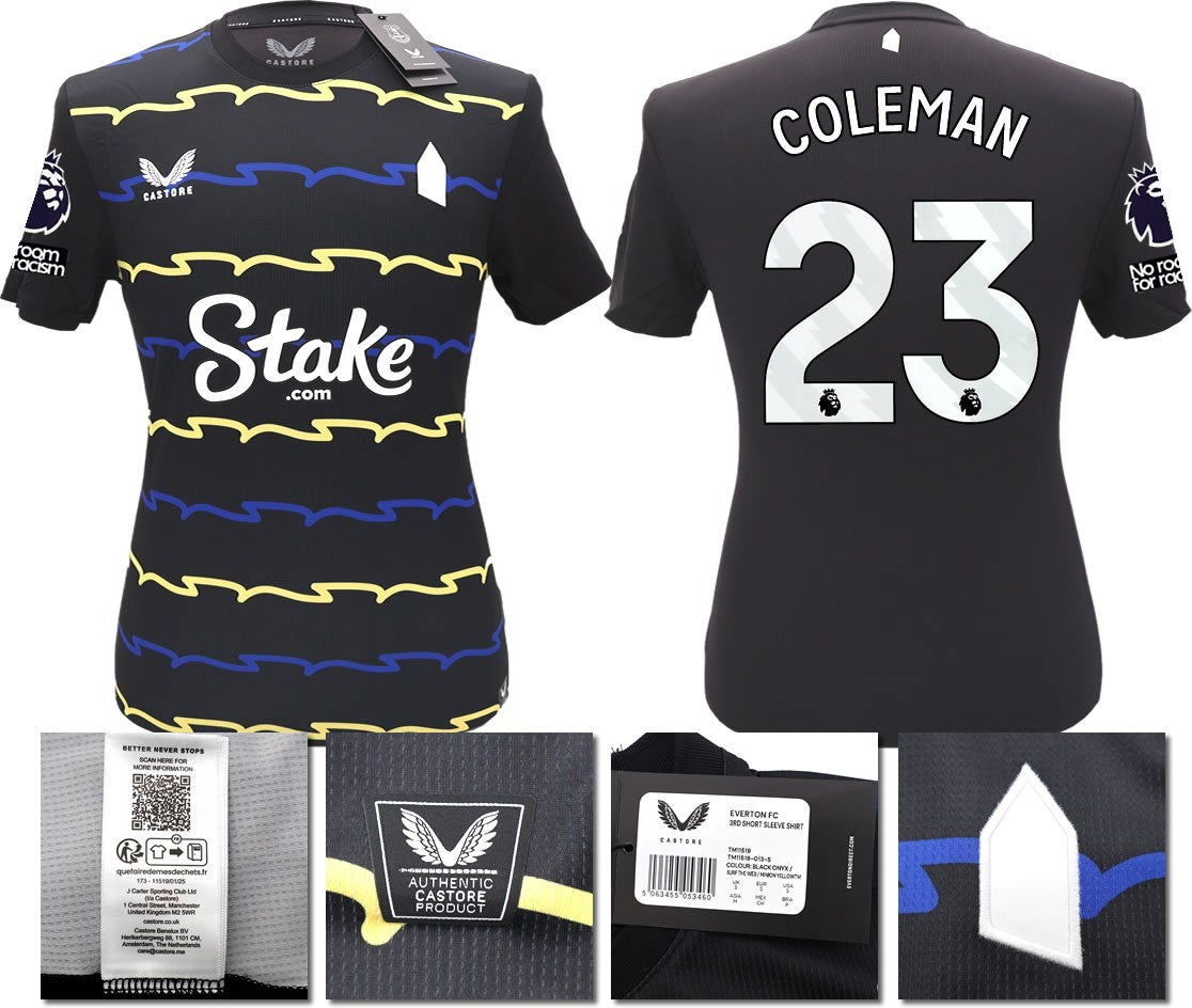 BNWT 2025/2026 EVERTON F.C. CASTORE 3RD SHIRT COLEMAN 23