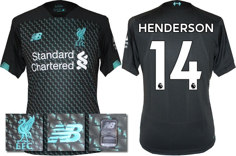 BNWT 2019 2020 NEW BALANCE LIVERPOOL 3RD SHIRT HENDERSON 14 KIDS