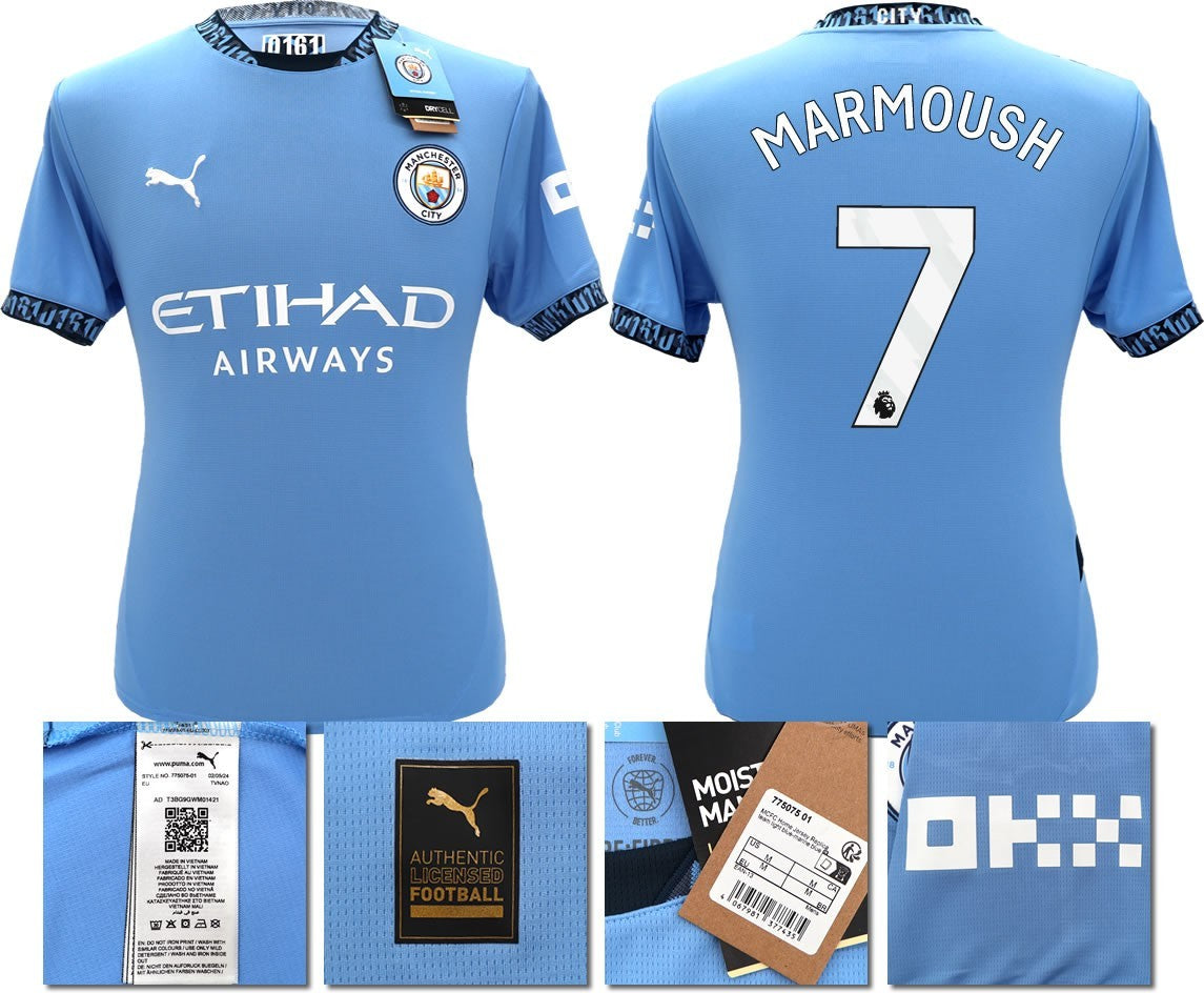 BNWT 2024 2025 MAN CITY PUMA HOME MARMOUSH 7 FOOTBALL SHIRT