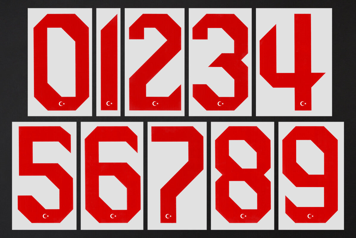 2020 2021 OFFICIAL TURKEY AWAY RED PLAYER SIZE SHIRT NUMBERS