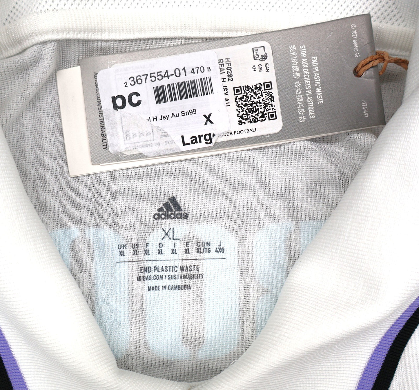 BNWT 2022 2023 REAL MADRID ADIDAS AUTHENTIC HOME SHIRT KROOS 8 + PATCHES XL