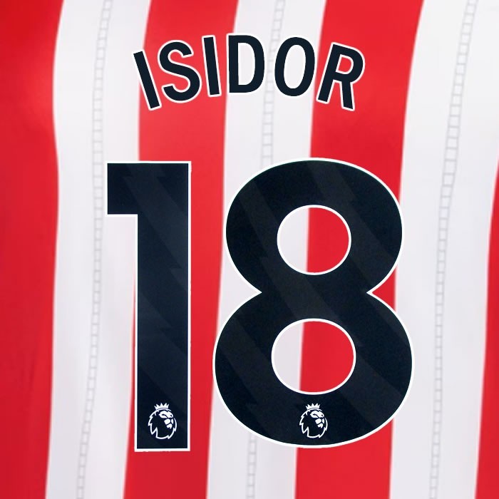 2025 2026 OFFICIAL SUNDERLAND ISIDOR 18 BLACK HOME PLAYER SIZE NAME SET