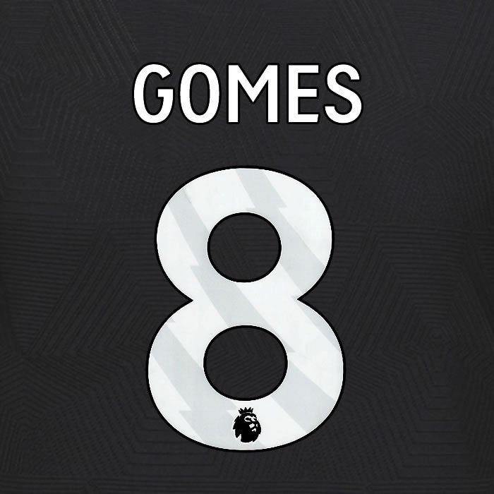 2024 2025 WOLVES AWAY WHITE GOMES 8 OFFICIAL PLAYER SIZE NAMESET
