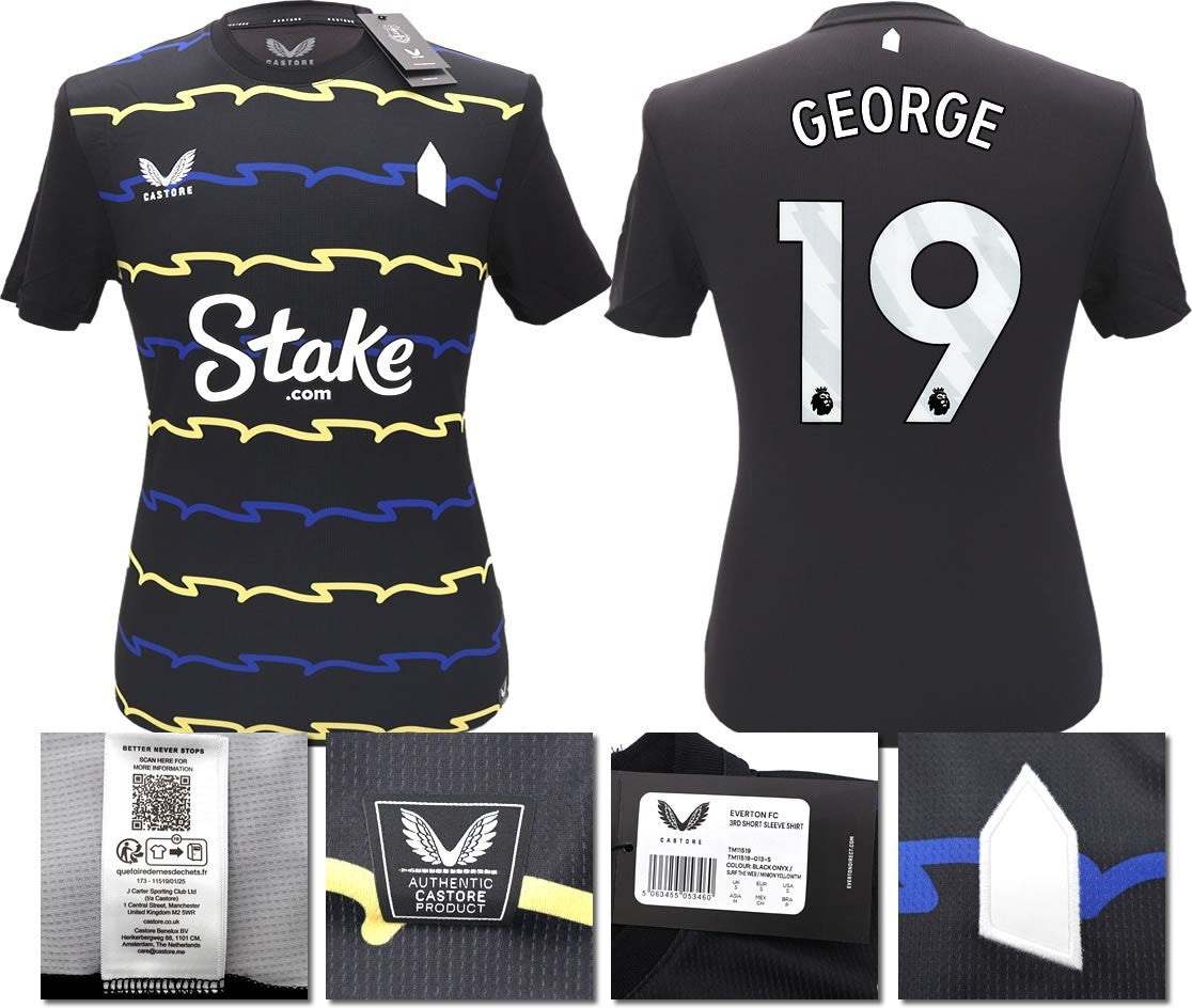 BNWT 2025/2026 EVERTON F.C. CASTORE 3RD SHIRT GEORGE 19