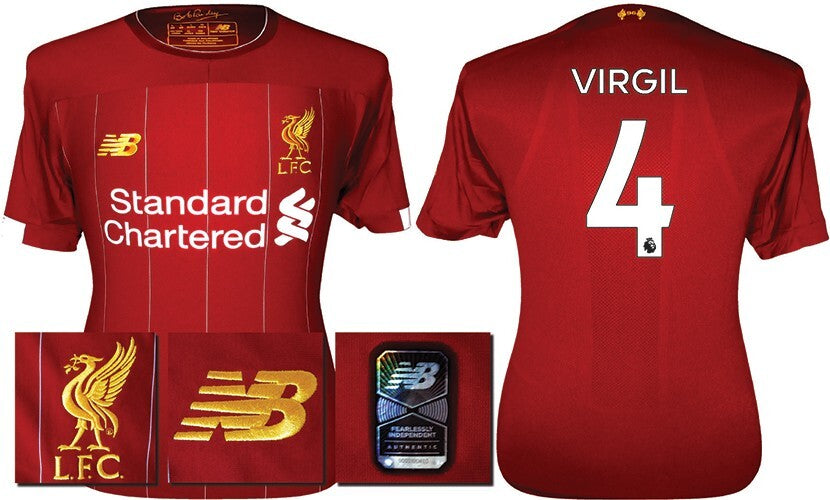 BNWT 2019 2020 NEW BALANCE LIVERPOOL HOME SHIRT VIRGIL 4 MENS