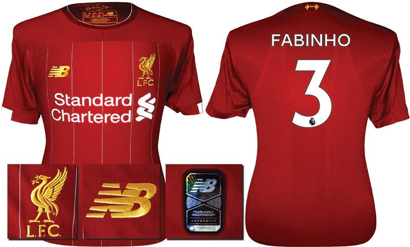 BNWT 2019 2020 NEW BALANCE LIVERPOOL HOME SHIRT FABINHO 3 MENS SIZE SMALL
