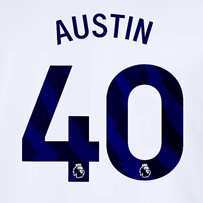 2024 2025 TOTTENHAM AUSTIN 40 BLUE HOME PLAYER SIZE NAME SET