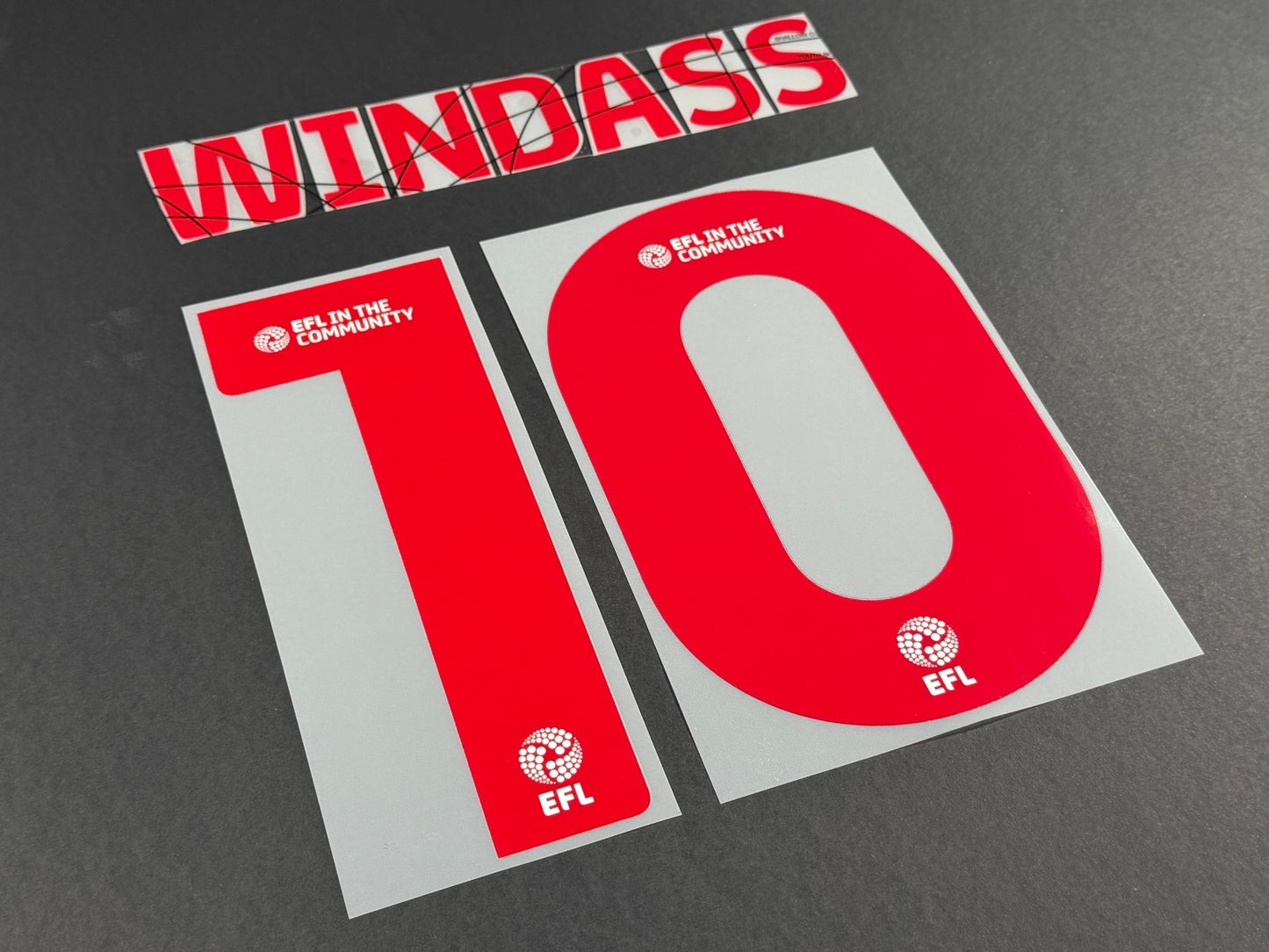 2025 2026 WREXHAM A.F.C WINDASS 10 OFFICIAL RED 3RD PLAYER SIZE NAMESET