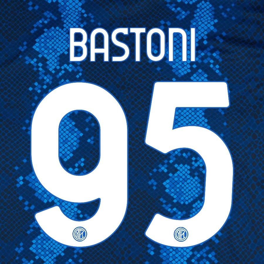 2021 2022 INTER MILAN OFFICIAL HOME BASTONI 95 PLAYER SIZE NAMESET
