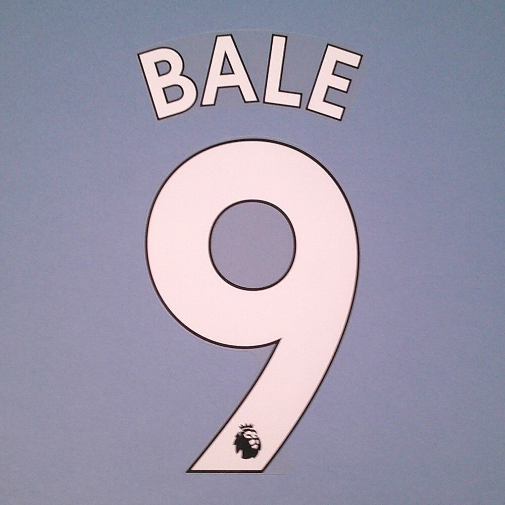 TOTTENHAM 19-23 BALE 9 OFFICIAL AVERY DENNISON WHITE PLAYER SIZE NAME SET