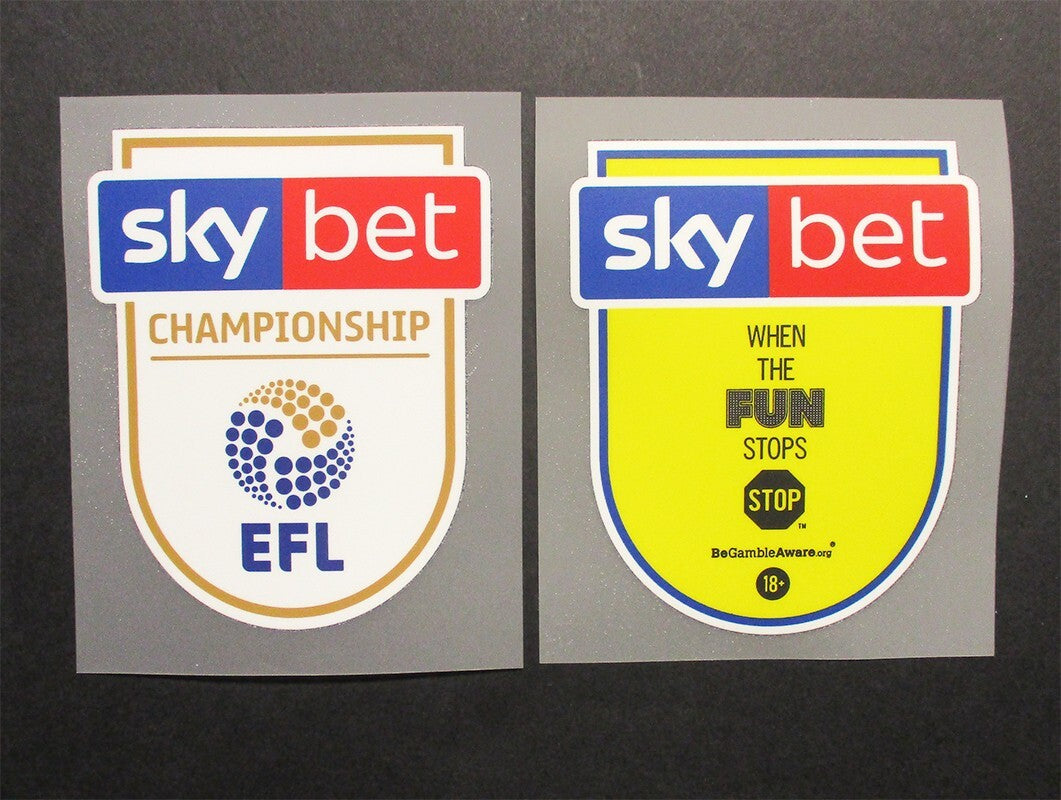 OFFICIAL 2018 2020 EFL SKY BET CHAMPIONSHIP TEAMS SLEEVE PATCHES PLAYER ISSUE