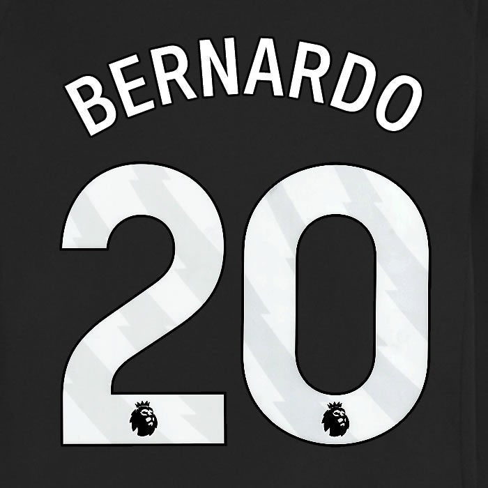 2025 2026 MANCHESTER CITY BERNARDO 20 WHITE AWAY PLAYER SIZE NAME SET