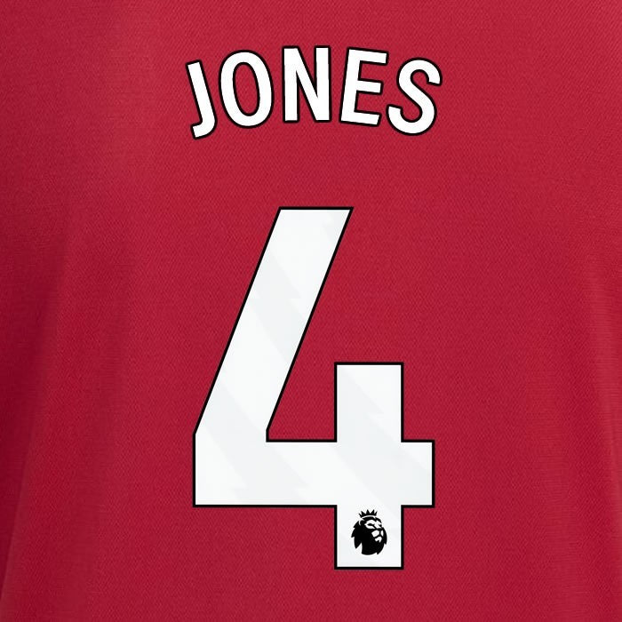 2023 2024 MANCHESTER UNITED JONES 4 HOME WHITE PLAYER SIZE NAMESET