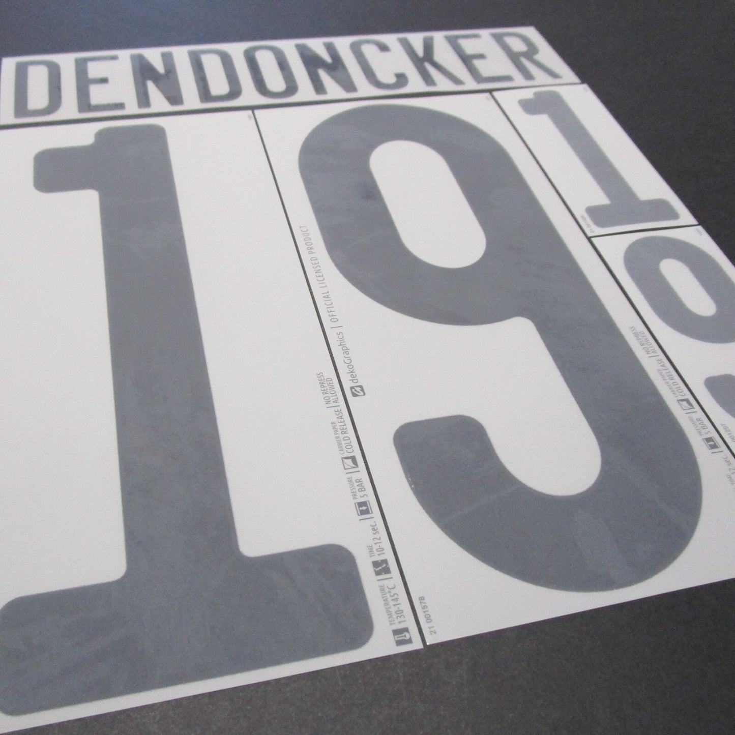 BELGIUM 2020 2021 OFFICIAL DENDONCKER 19 AWAY BLACK PLAYER SIZE NAMESET