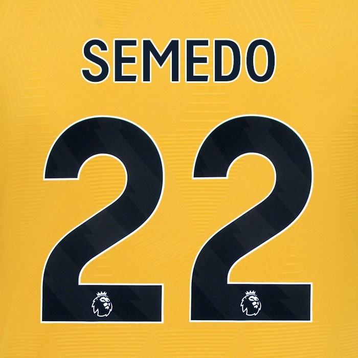 2024 2025 WOLVES HOME BLACK SEMEDO 22 OFFICIAL PLAYER SIZE NAMESET