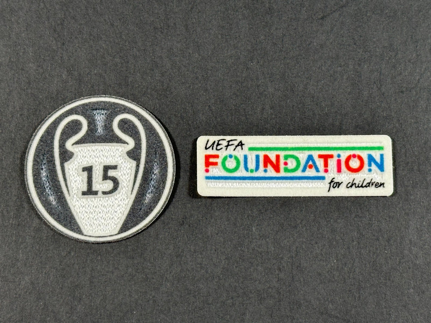 2023 2025 MBAPPE 9 + CHAMPIONS LEAGUE 15 UCL & FOUNDATION KIDS SLEEVE PATCH