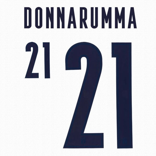ITALY 2020 2021 OFFICIAL DONNARUMMA 21 (GK) AWAY PLAYER SIZE NAMESET 280MM