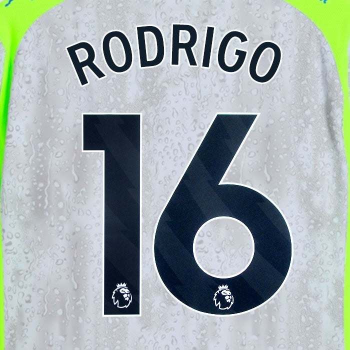 2025 2026 MANCHESTER CITY RODRIGO 16 BLACK 3RD PLAYER SIZE NAME SET