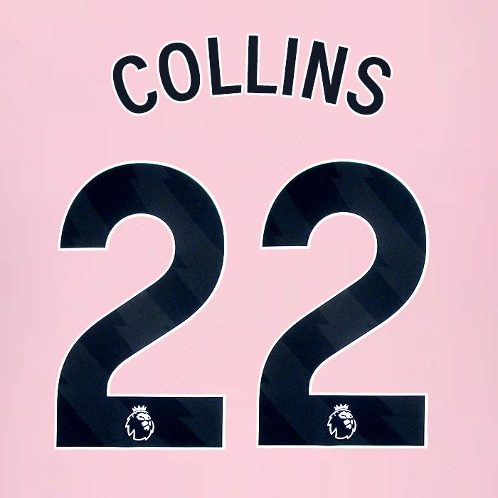 2024 2025 BRENTFORD COLLINS 22 OFFICIAL BLACK AWAY PLAYER SIZE NAMESET