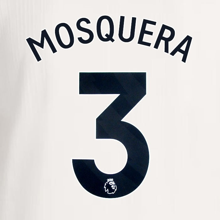 2025 2026 ARSENAL MOSQUERA 3 BLACK 3RD OFFICIAL PLAYER SIZE NAMESET