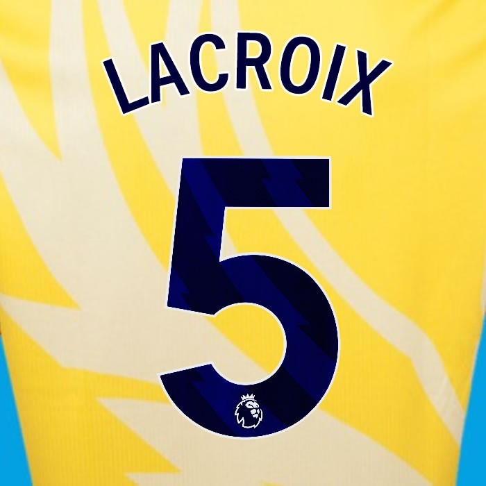 2024 2025 OFFICIAL CRYSTAL PALACE LACROIX 5 BLUE AWAY PLAYER SIZE NAMESET