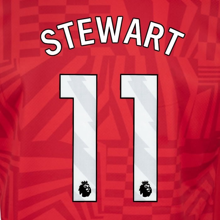 2024 2025 OFFICIAL SOUTHAMPTON STEWART 11 WHITE HOME PLAYER SIZE NAME SET