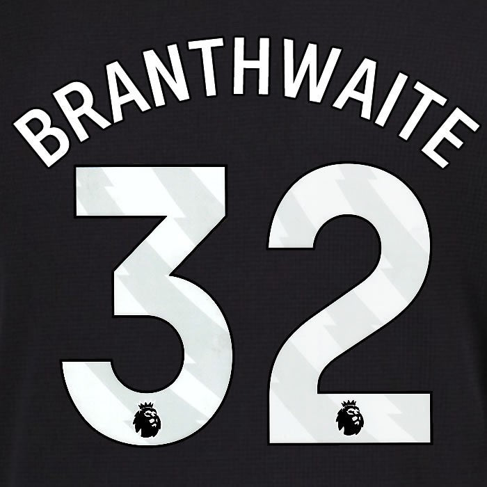 2025 2026 EVERTON BRAITHWAITE 32 OFFICIAL WHITE 3RD PLAYER SIZE NAMESET