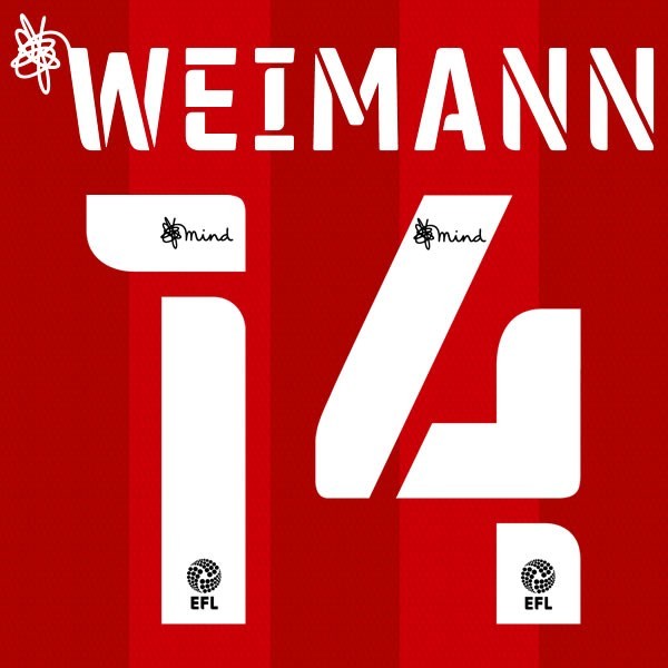 BRISTOL 2020 2021 OFFICIAL WEIMANN 14 HOME PLAYER SIZE NAME SET