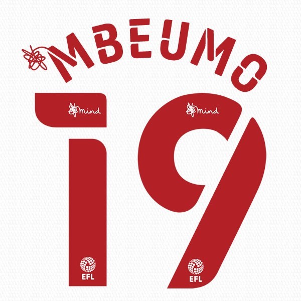 BRENTFORD 2020 2021 OFFICIAL MBEUMO 19 3RD PLAYER SIZE NAME SET