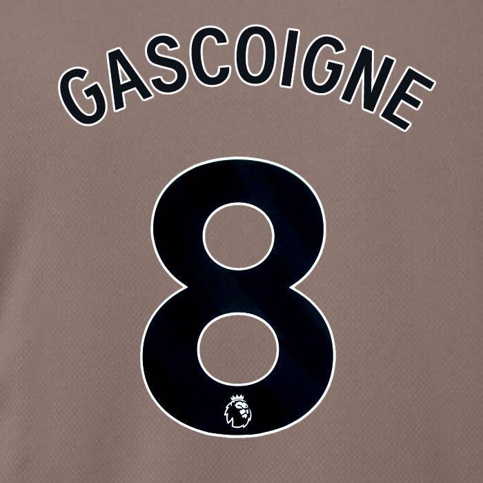 SPURS 2023 2024 GASCOIGNE 8 BLACK 3RD PLAYER SIZE NAME SET
