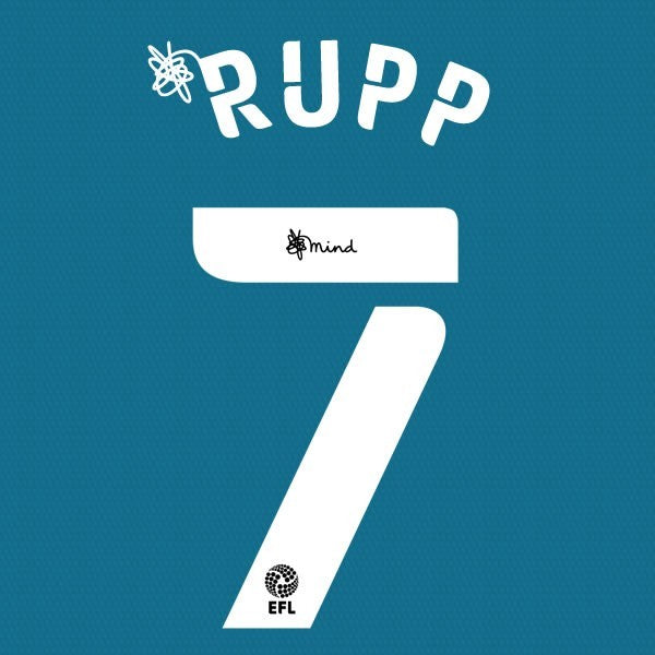 NORWICH 2020 2021 OFFICIAL RUPP 7 AWAY PLAYER SIZE NAME SET