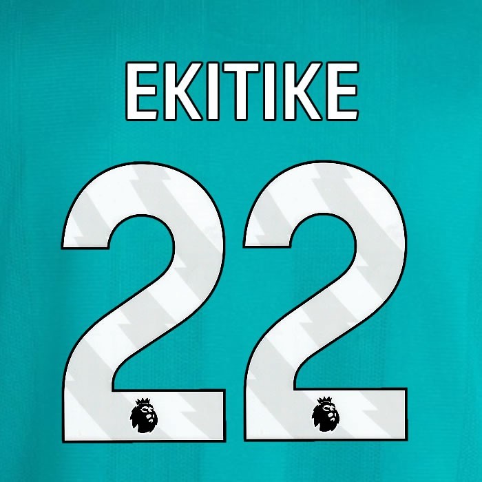 2025 2026 OFFICIAL LIVERPOOL EKITIKE 22 WHITE 3RD PLAYER SIZE NAMESET