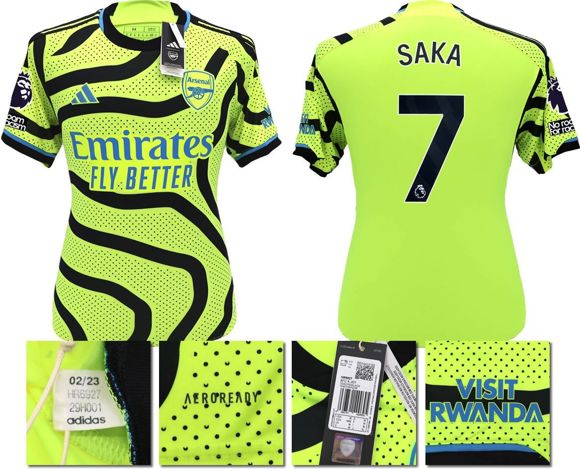BNWT 2023 2024 ARSENAL F.C. ADIDAS AWAY SHIRT SAKA 7 + PATCHES