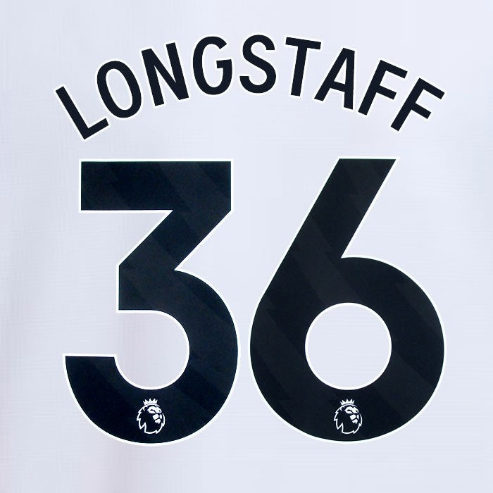 2024 2025 NEWCASTLE LONGSTAFF 36 OFFICIAL BLACK 3RD PLAYER SIZE NAME SET