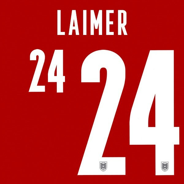 AUSTRIA 2020 2021 OFFICIAL LAIMER 24 HOME PLAYER SIZE NAMESET