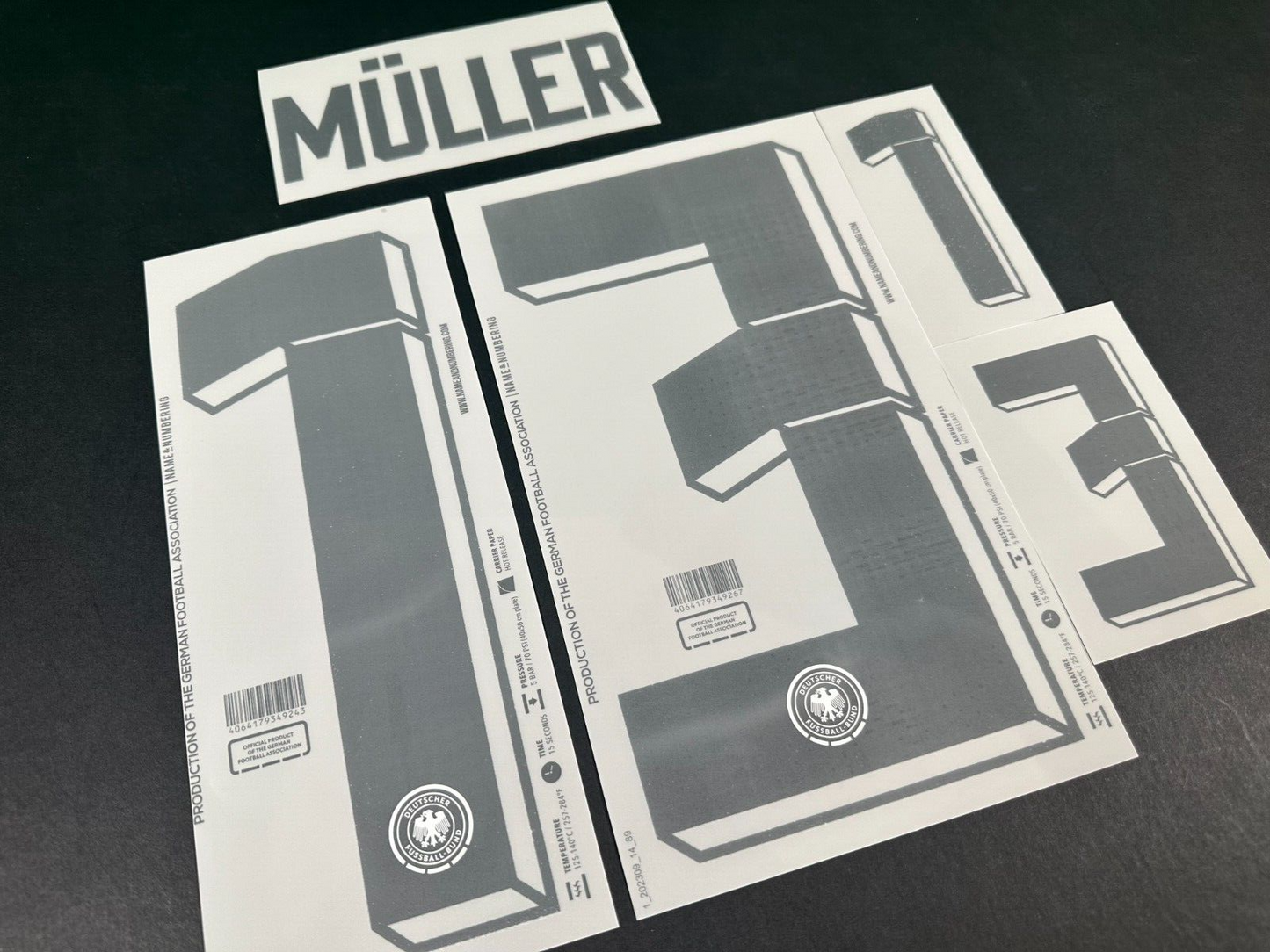 GERMANY 2024-2025 OFFICIAL NAME & NUMBERING MULLER 13 HOME PLAYER SIZE NAMESET