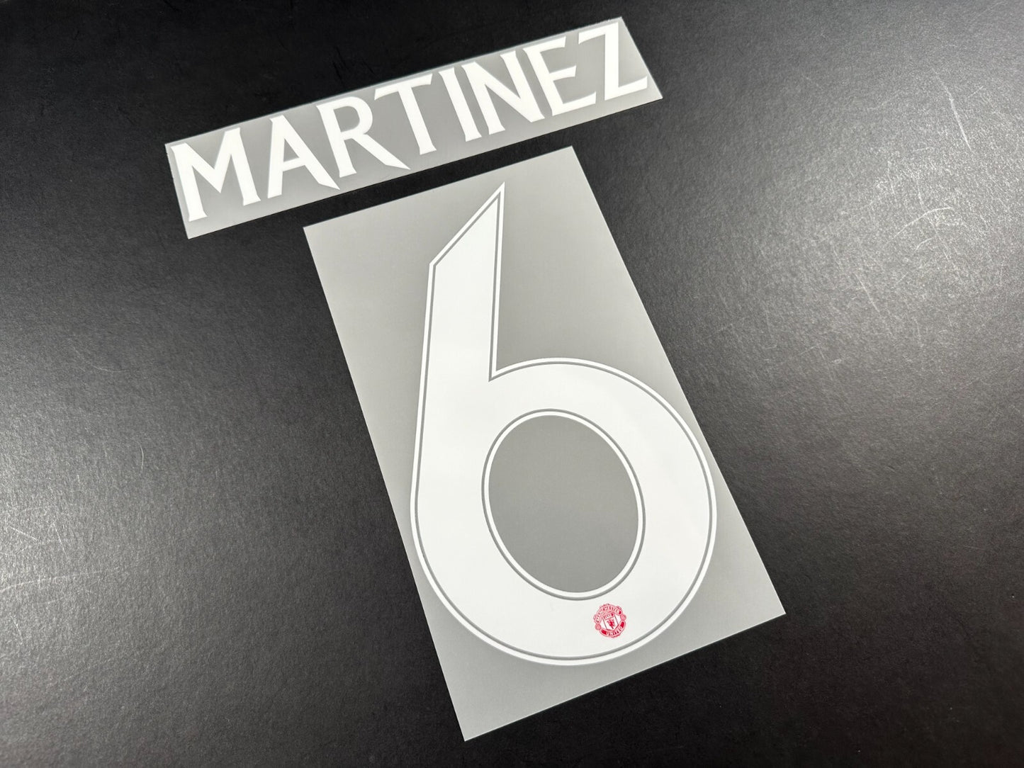 2024 2025 OFFICIAL MAN UNITED MARTINEZ 6 WHITE CUP PLAYER SIZE NAMESET
