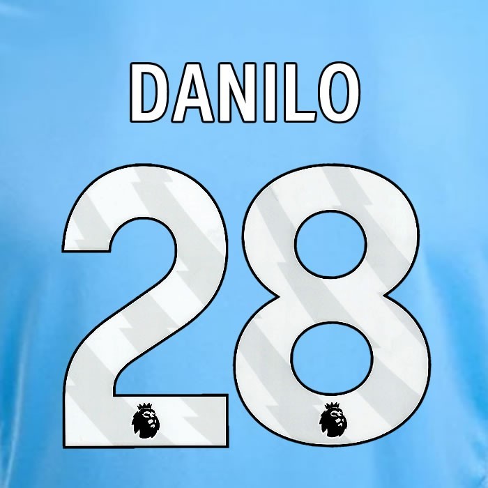 2024 2025 OFFICIAL NOTTINGHAM DANILO 28 WHITE 3RD PLAYER SIZE NAMESET