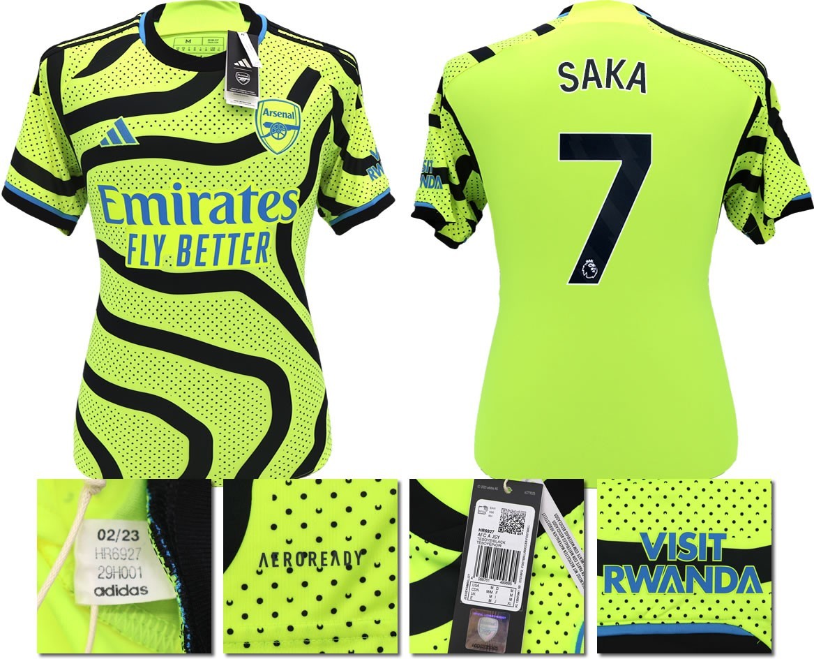 BNWT 2023 2024 ARSENAL F.C. ADIDAS AWAY SHIRT SAKA 7