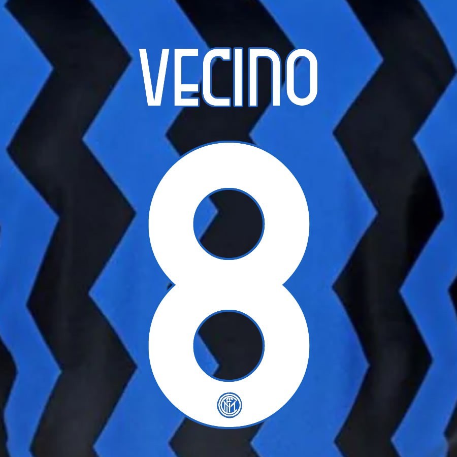 2020 2021 INTER MILAN OFFICIAL HOME VECINO 8 PLAYER SIZE NAMESET