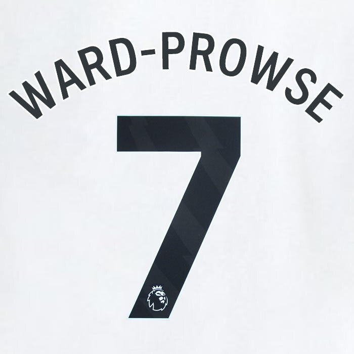 2023 2024 WEST HAM WARD PROWSE 7 OFFICIAL AWAY BLACK PLAYER SIZE NAMESET