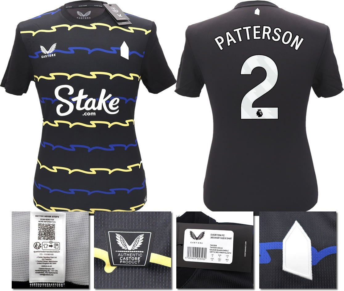 BNWT 2025/2026 EVERTON F.C. CASTORE 3RD SHIRT PATTERSON 2