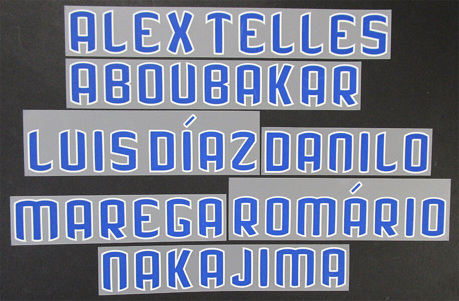 FC PORTO 2019 - 2021 OFFICIAL HOME, AWAY & THIRD PLAYER SIZE SHIRT LETTERS
